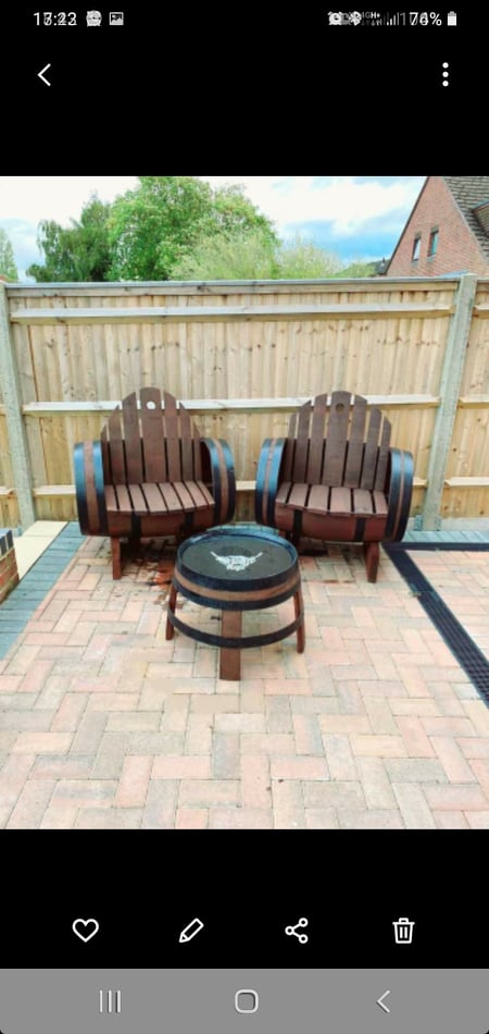 Whisky Barrel Table