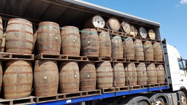 Full Load of 156  to 234 Whisky Barrels